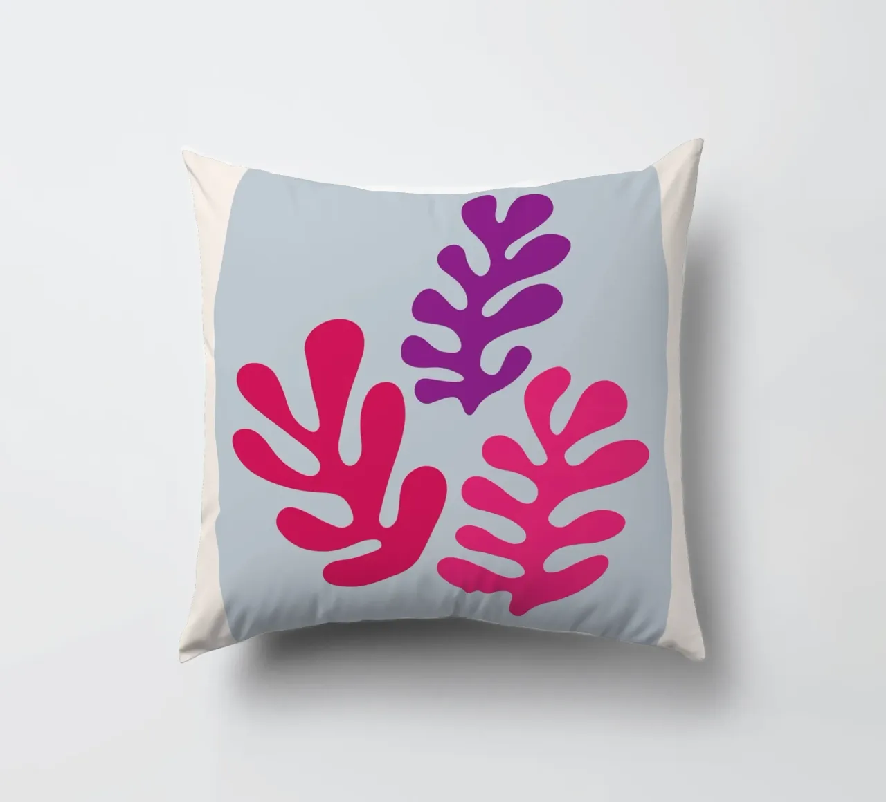 Matisse "I ritagli" Foglie astratte viola e rosa cuscino da homdeco