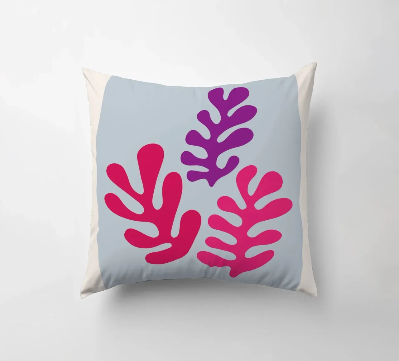 Matisse "I ritagli" Foglie astratte viola e rosa cuscino da homdeco