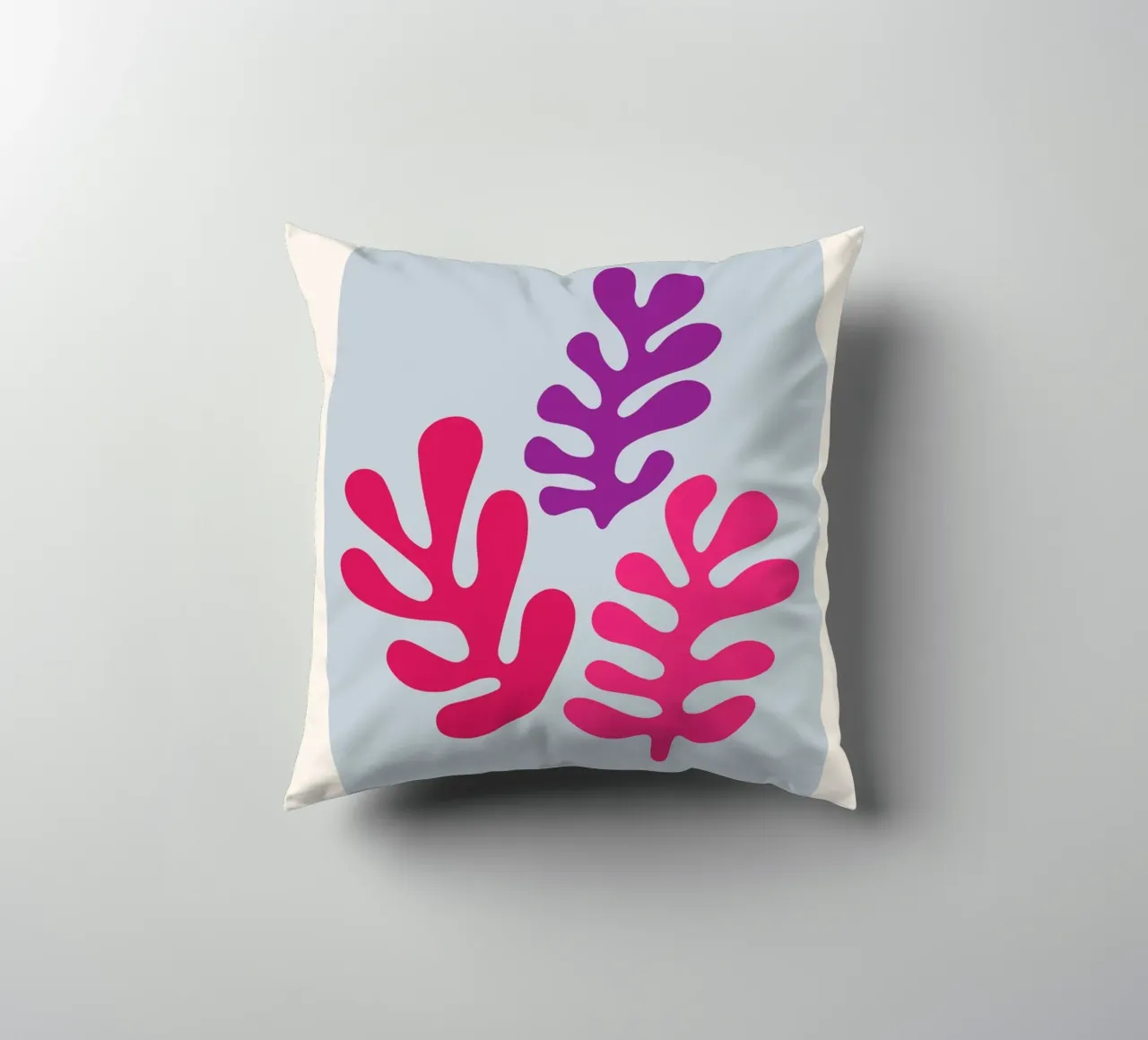 Matisse "I ritagli" Foglie astratte viola e rosa cuscino da homdeco