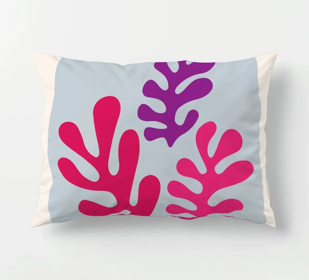 Matisse "I ritagli" Foglie astratte viola e rosa cuscino da homdeco