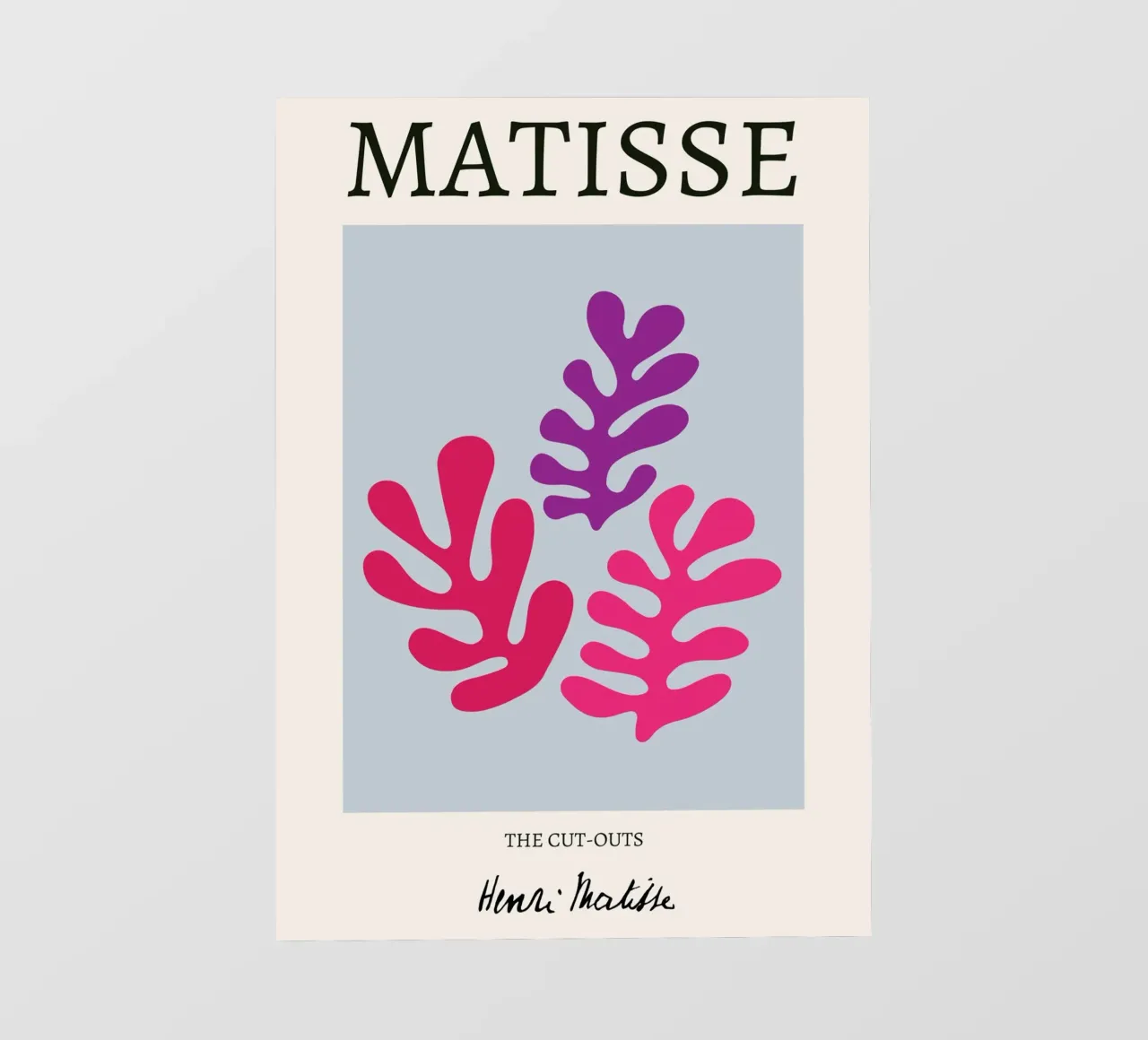 Matisse "I ritagli" Foglie astratte viola e rosa pellicola backlit da homdeco