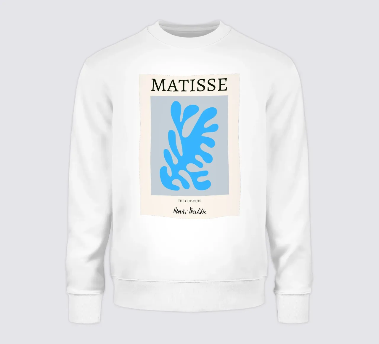 Matisse "Los recortes" Impresión abstracta coral azul sudadera de homdeco