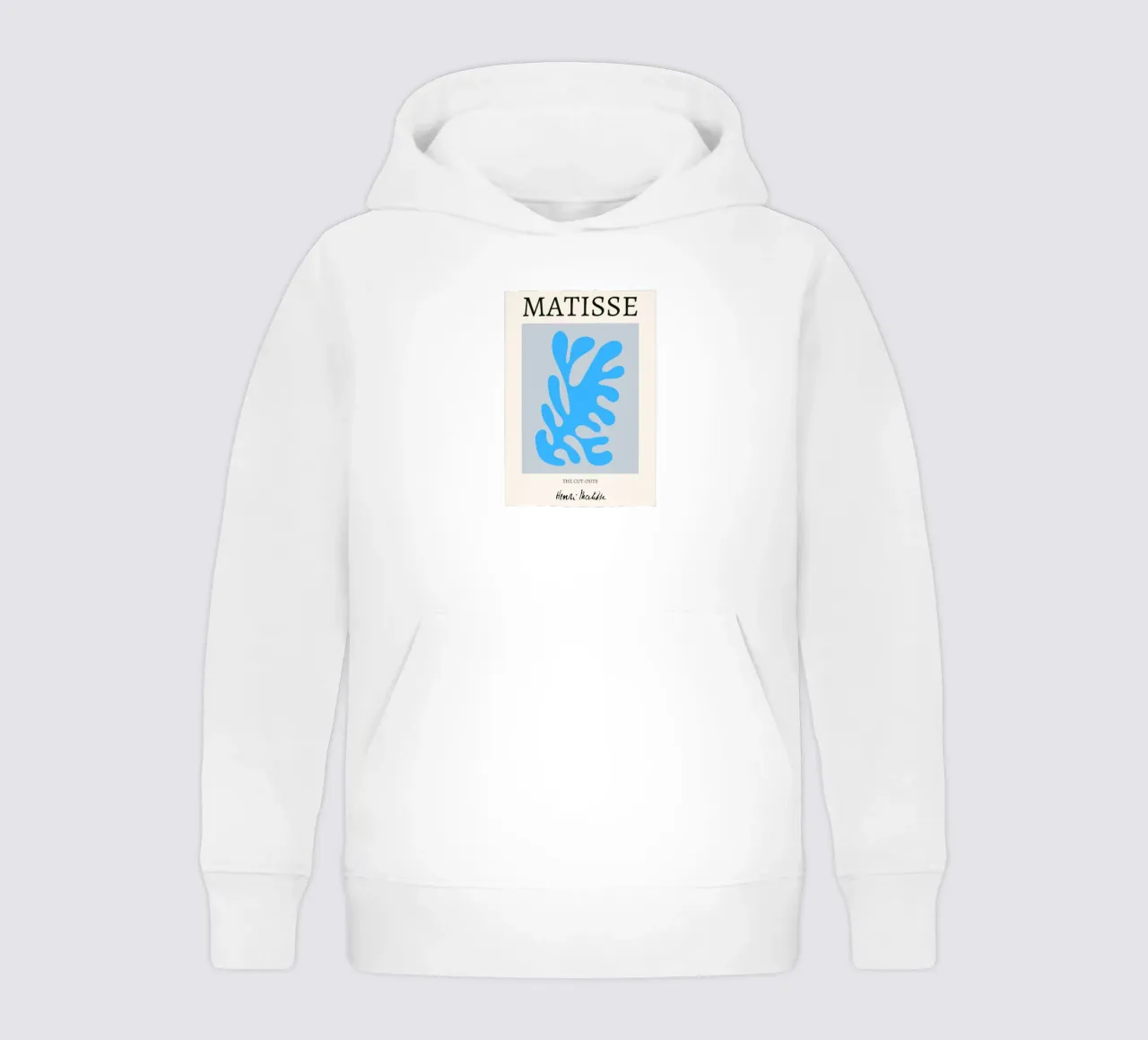 Matisse "Los recortes" Impresión abstracta coral azul sudadera con capucha para niño de homdeco
