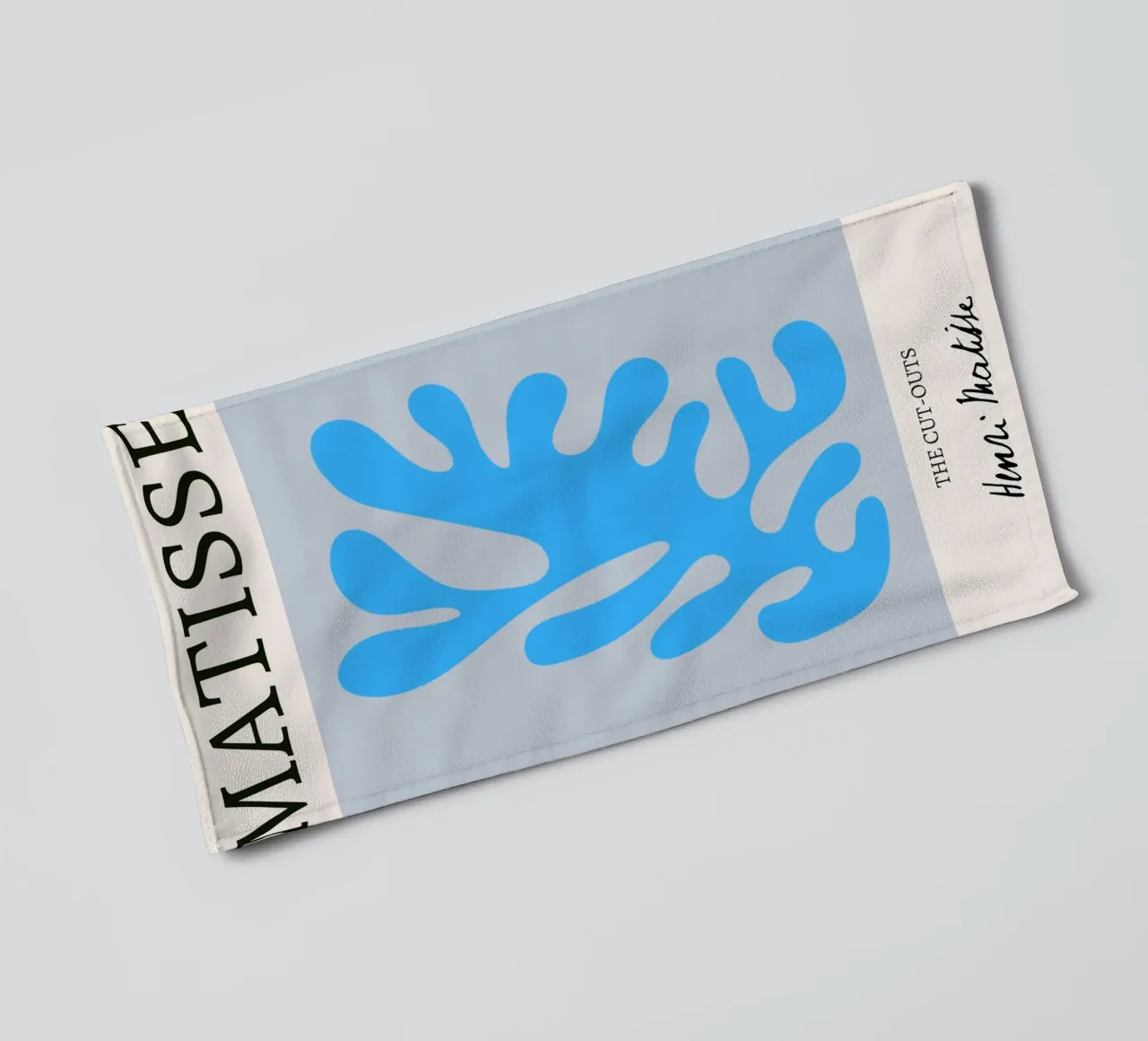 Matisse "The Cut-Outs" Blauw Koraal Abstracte Print badhanddoek van homdeco