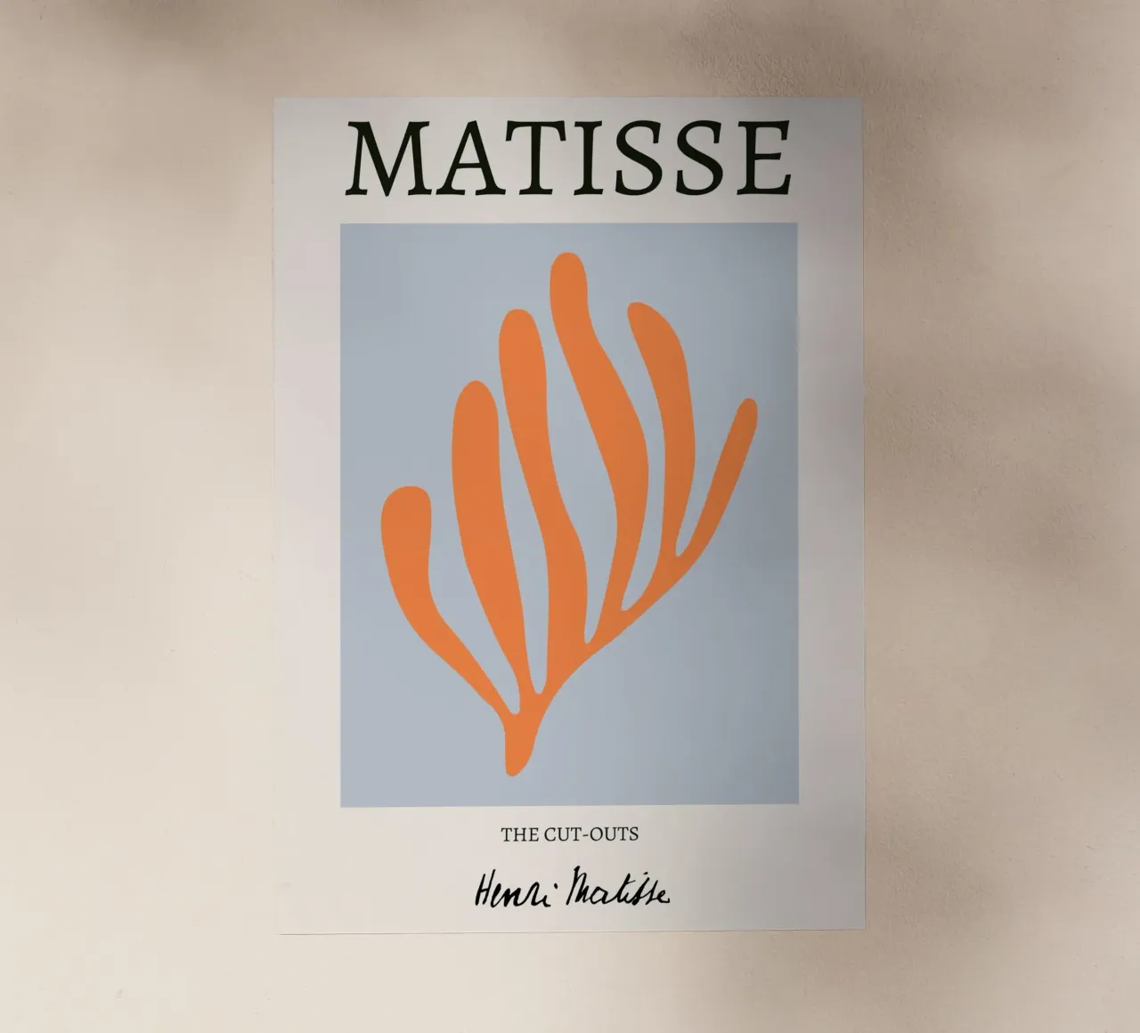 Matisse "I ritagli" Stampa astratta a foglie d'arancio pellicola backlit da homdeco