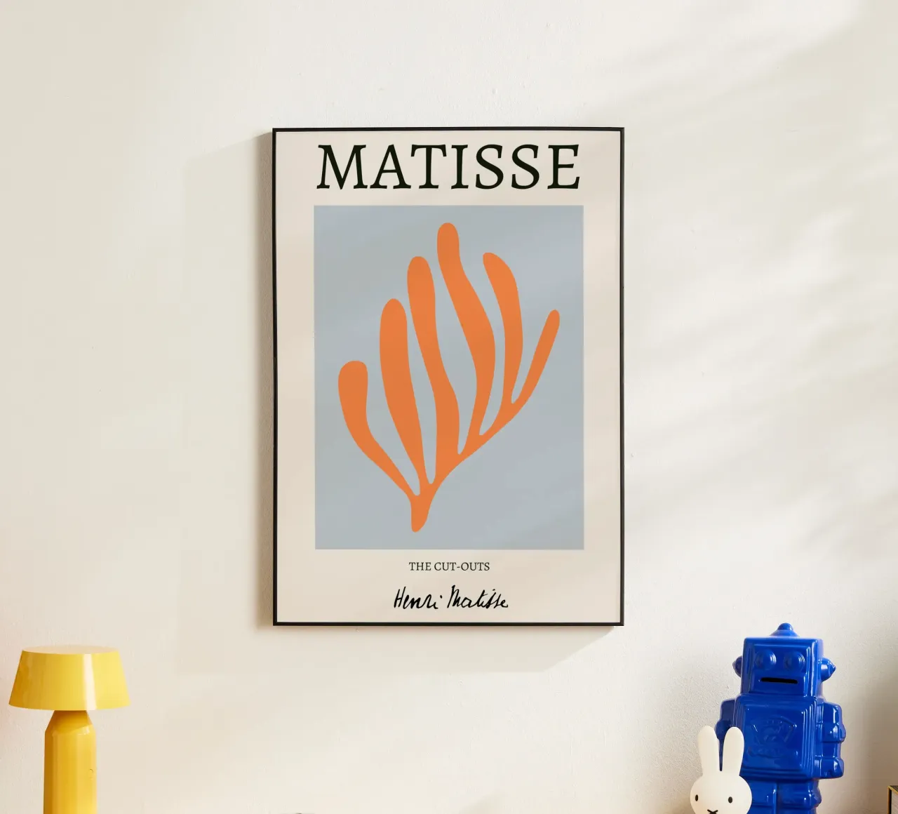Matisse "I ritagli" Stampa astratta a foglie d'arancio alluminio dibond da homdeco