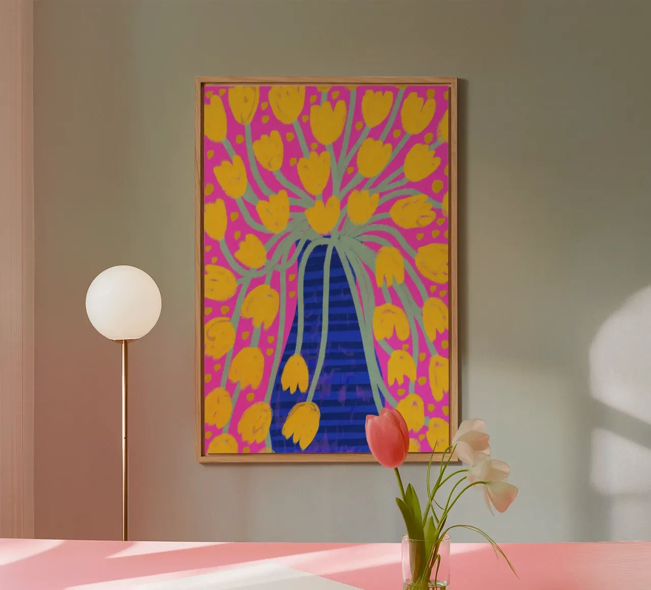 Yellow Tulips alluminio dibond da treechild