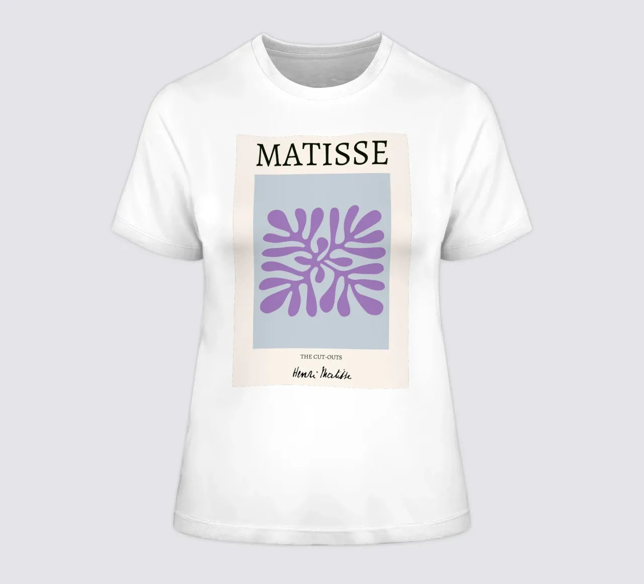 Matisse "I ritagli" Astratto botanico viola t-shirt da donna da homdeco