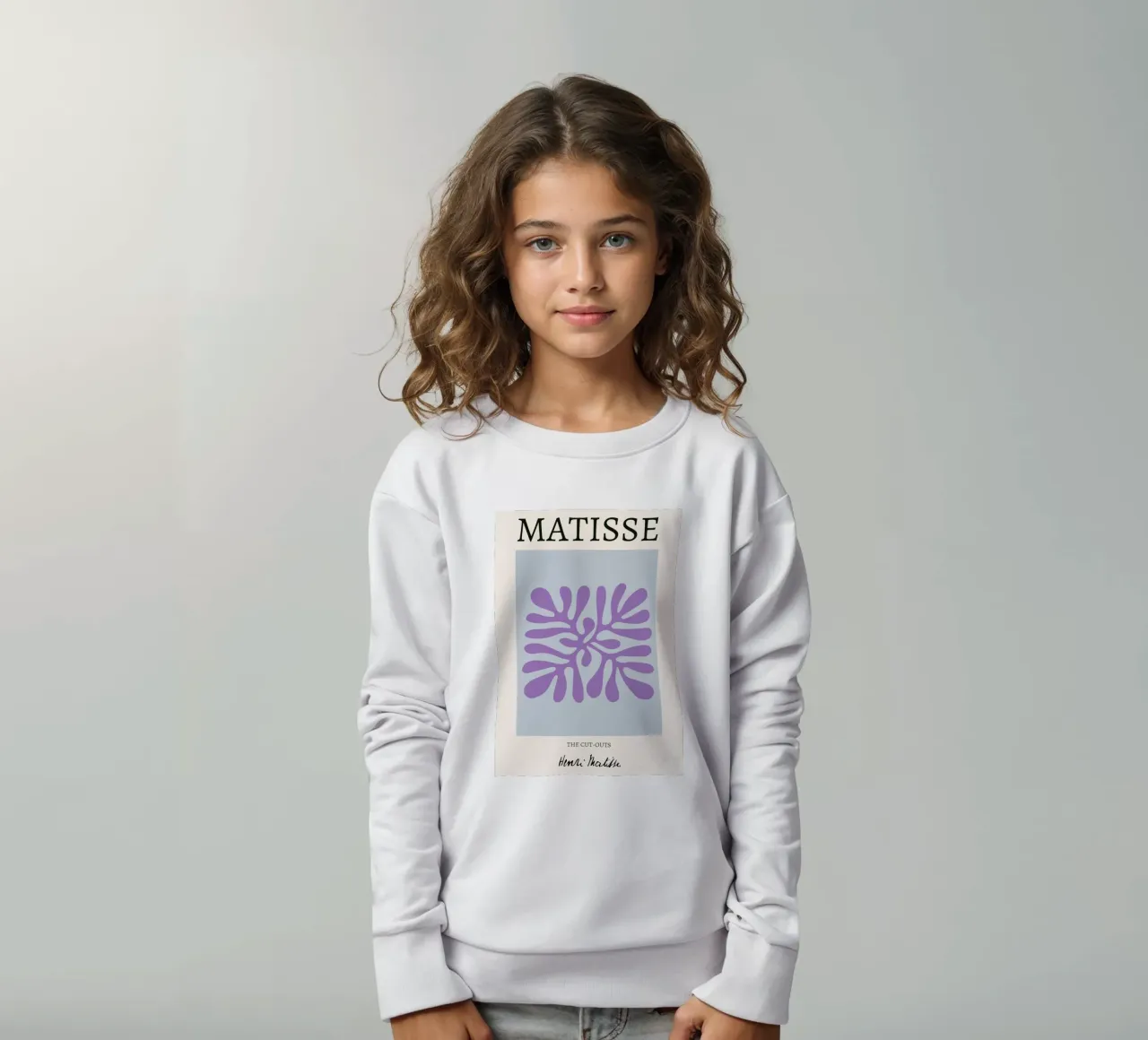 Matisse "I ritagli" Astratto botanico viola felpa bambino da homdeco