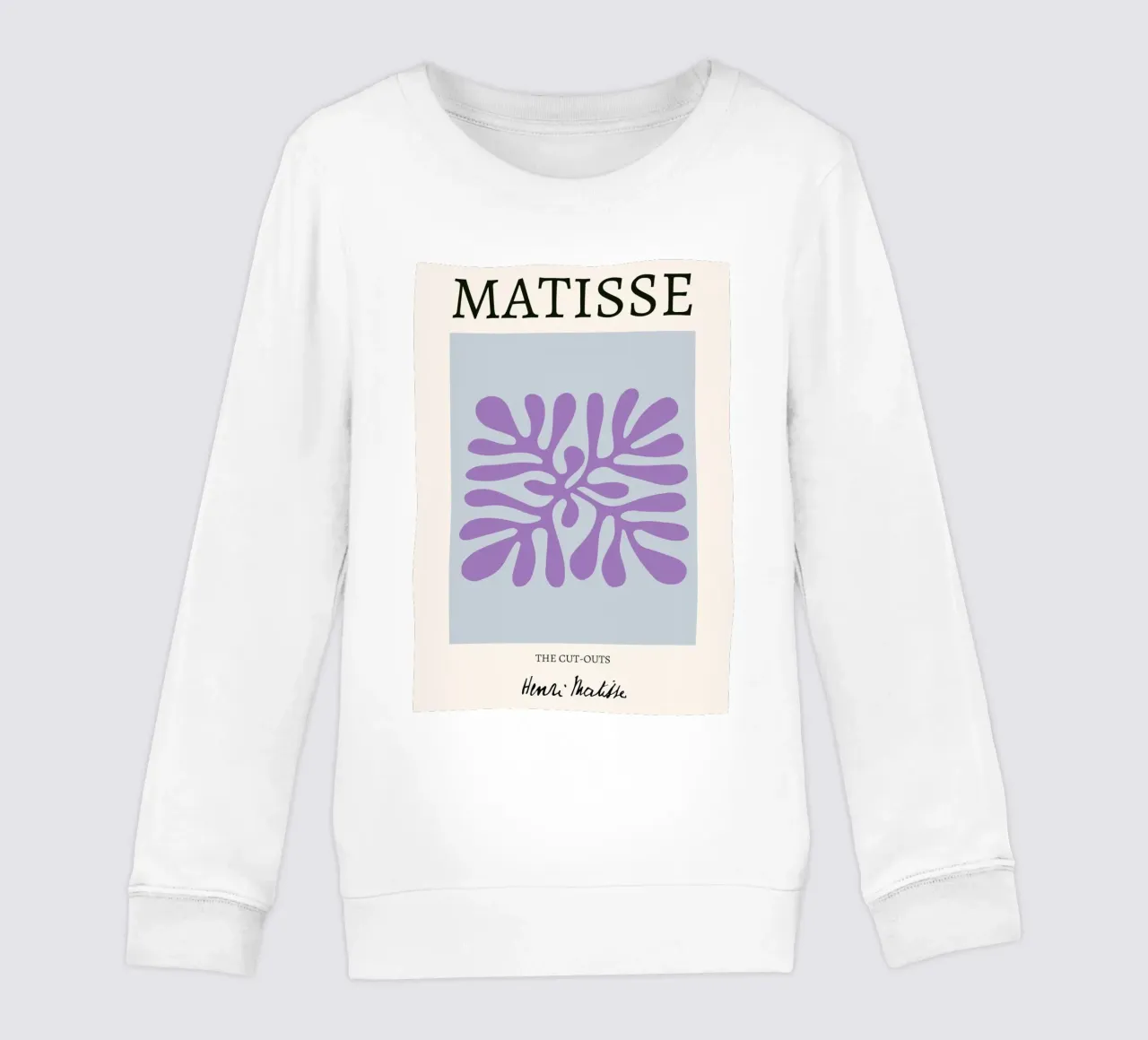Matisse "I ritagli" Astratto botanico viola felpa bambino da homdeco