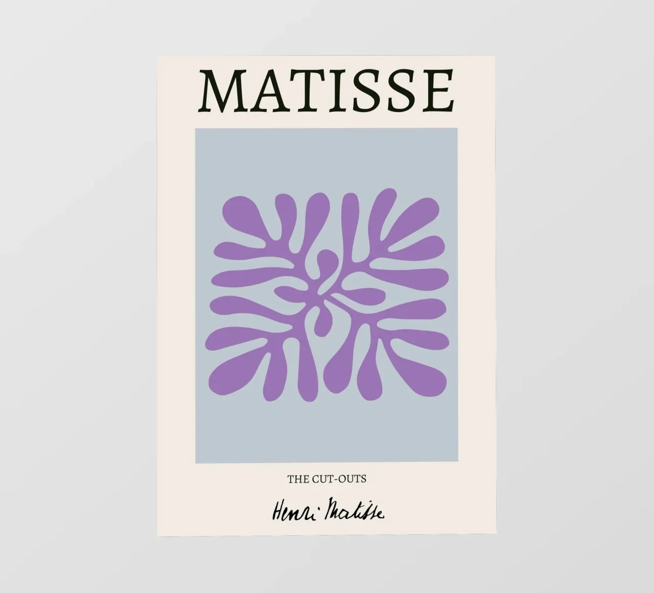 Matisse "I ritagli" Astratto botanico viola pellicola backlit da homdeco