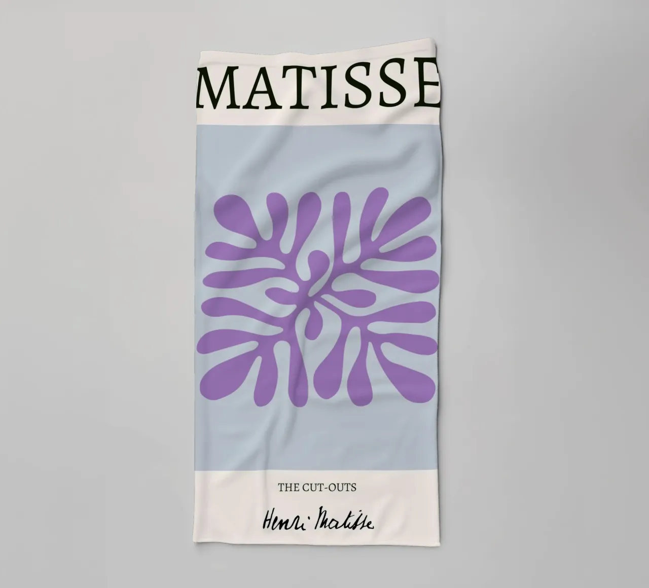 Matisse "The Cut-Outs" Abstrait botanique violet serviette de bain de homdeco