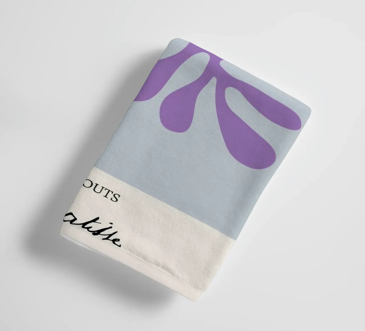 Matisse "The Cut-Outs" Abstrait botanique violet serviette de bain de homdeco