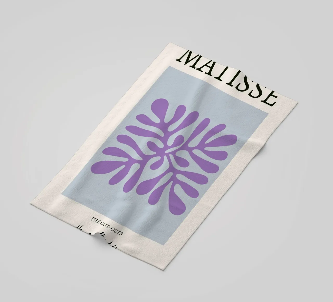Matisse "I ritagli" Astratto botanico viola telo mare da homdeco