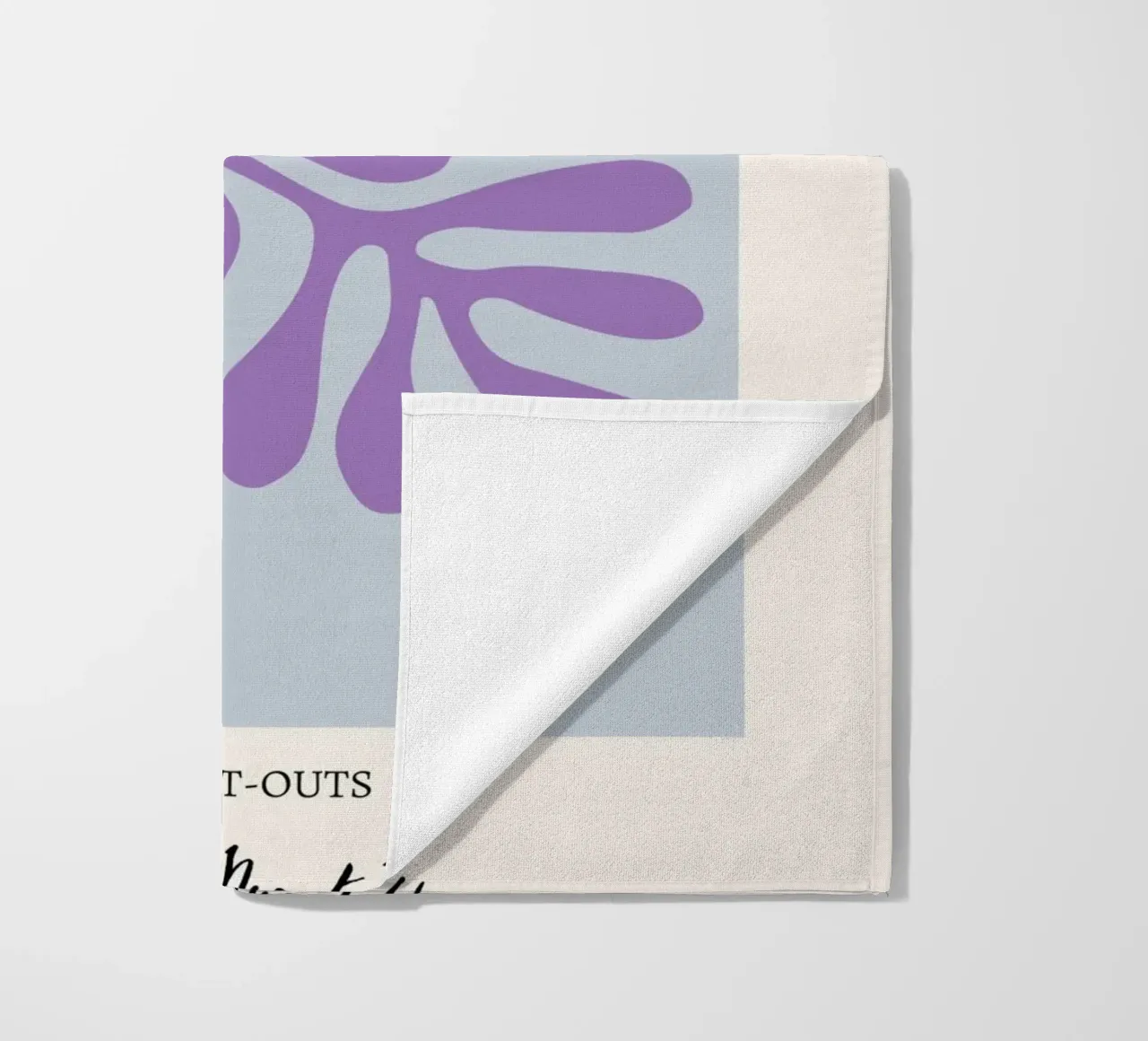 Matisse "I ritagli" Astratto botanico viola telo mare da homdeco
