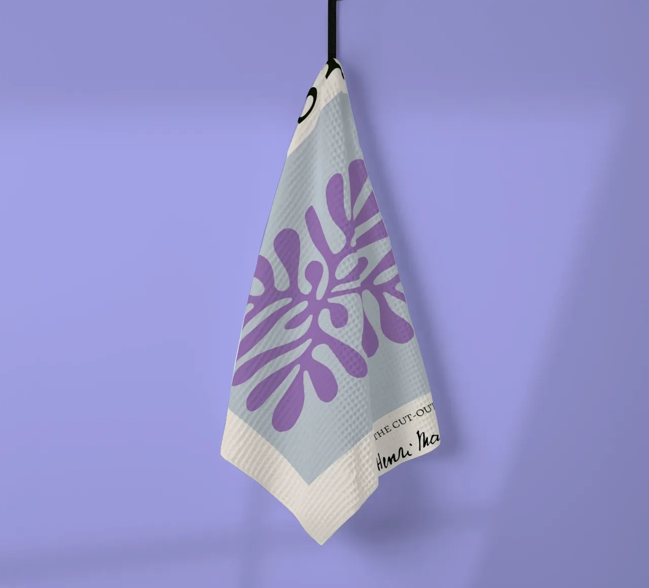 Matisse "I ritagli" Astratto botanico viola canovaccio da cucina da homdeco