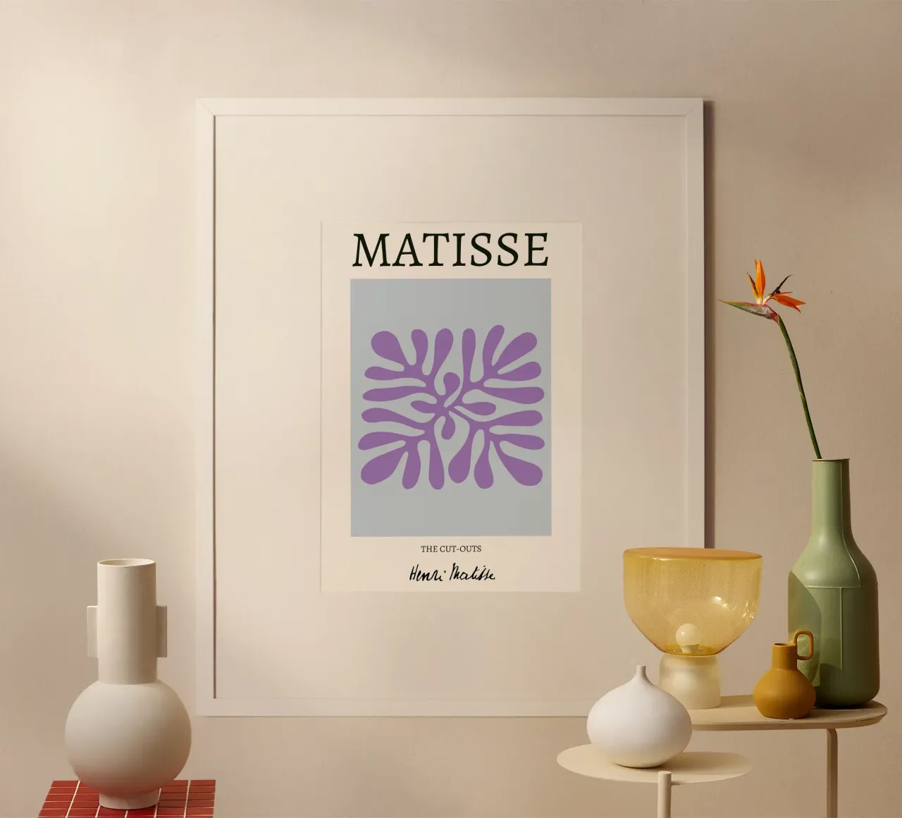 Matisse "I ritagli" Astratto botanico viola poster da homdeco