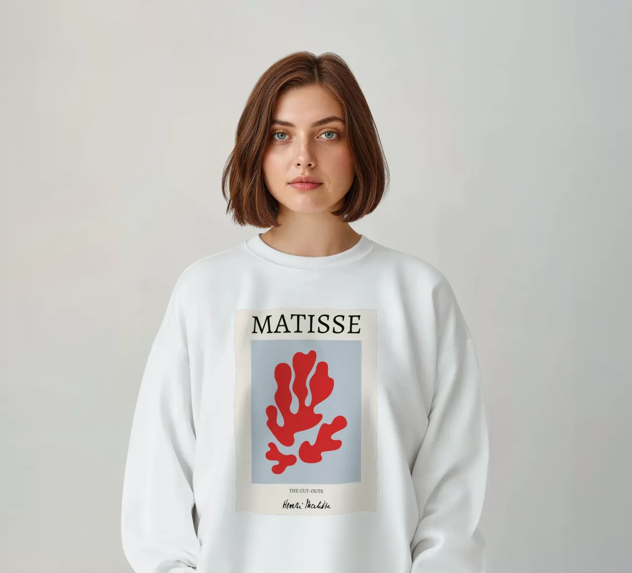Matisse "The Cut-Outs" Rood Koraal Abstracte Print sweatshirt van homdeco