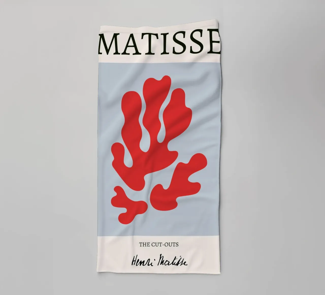 Matisse "The Cut-Outs" Rood Koraal Abstracte Print badhanddoek van homdeco