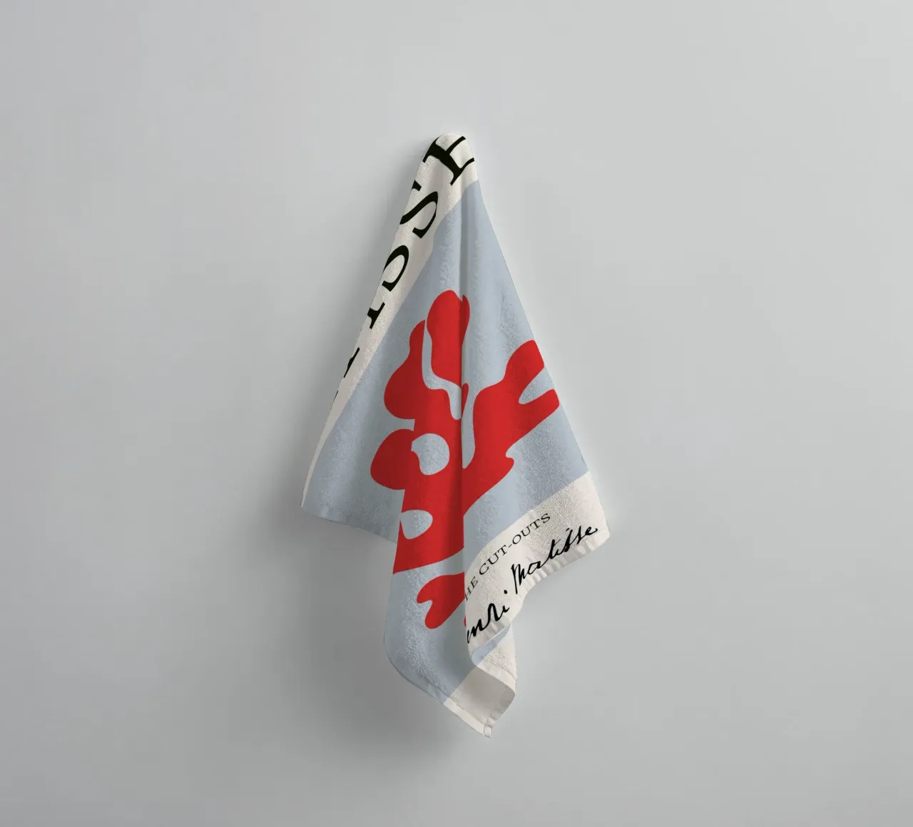Matisse "The Cut-Outs" Rood Koraal Abstracte Print badhanddoek van homdeco