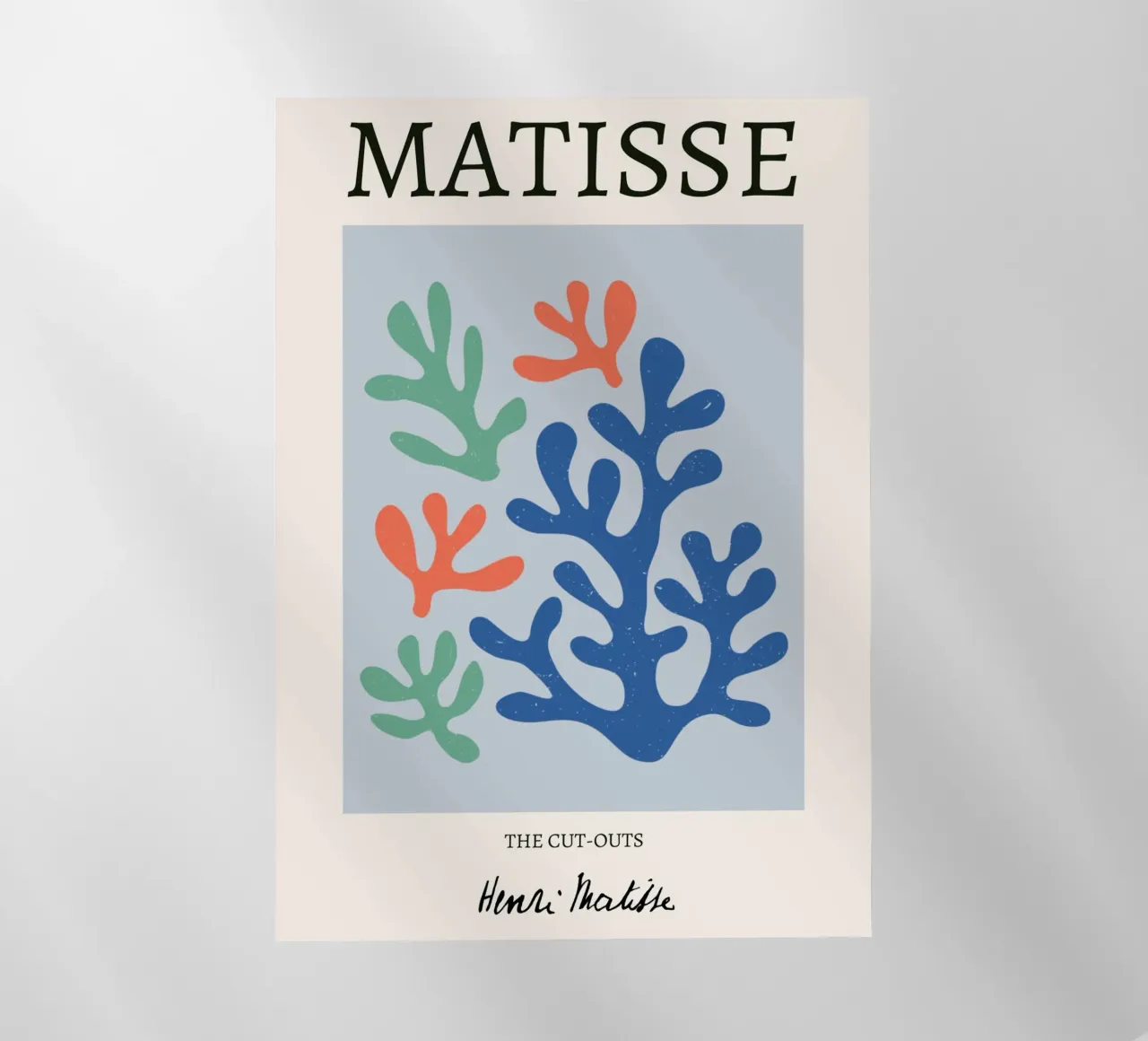 Poster astratto Matisse "I ritagli" Corallo e foglie pellicola backlit da homdeco