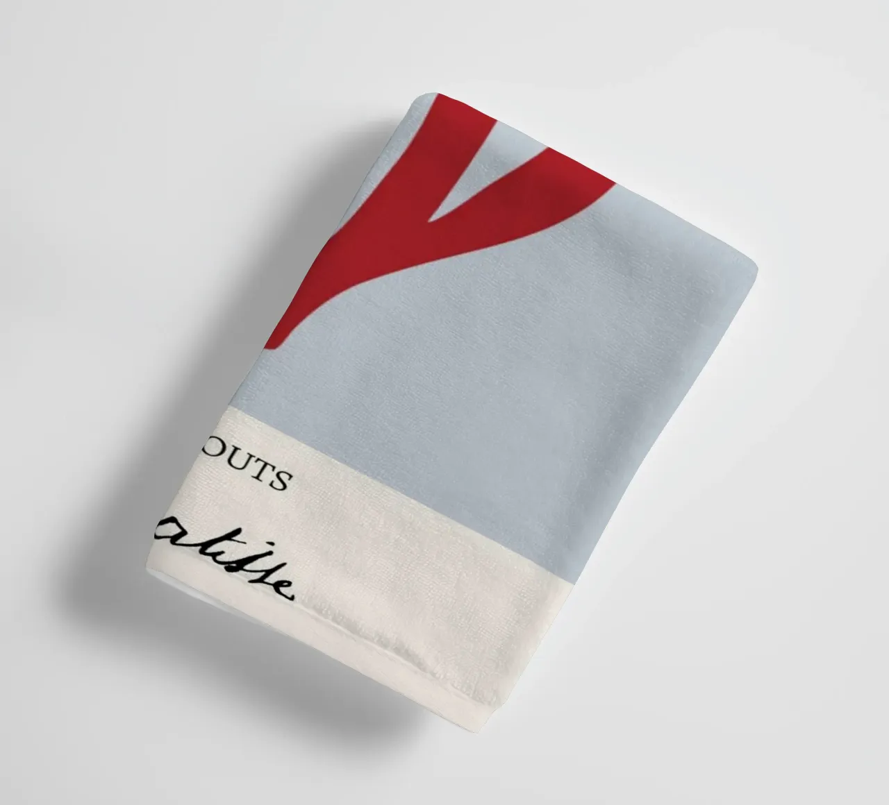 Matisse "Die Ausschnitte" Rot fließend organisch abstrakt Handtuch von homdeco