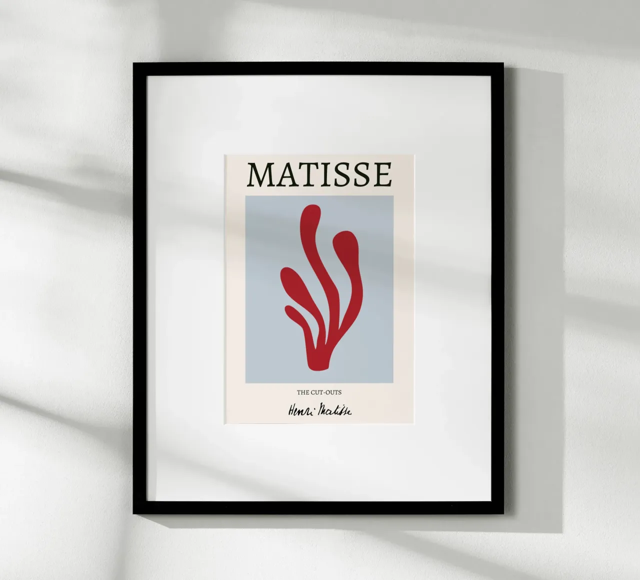 Matisse "Die Ausschnitte" Rot fließend organisch abstrakt Hahnemühle von homdeco