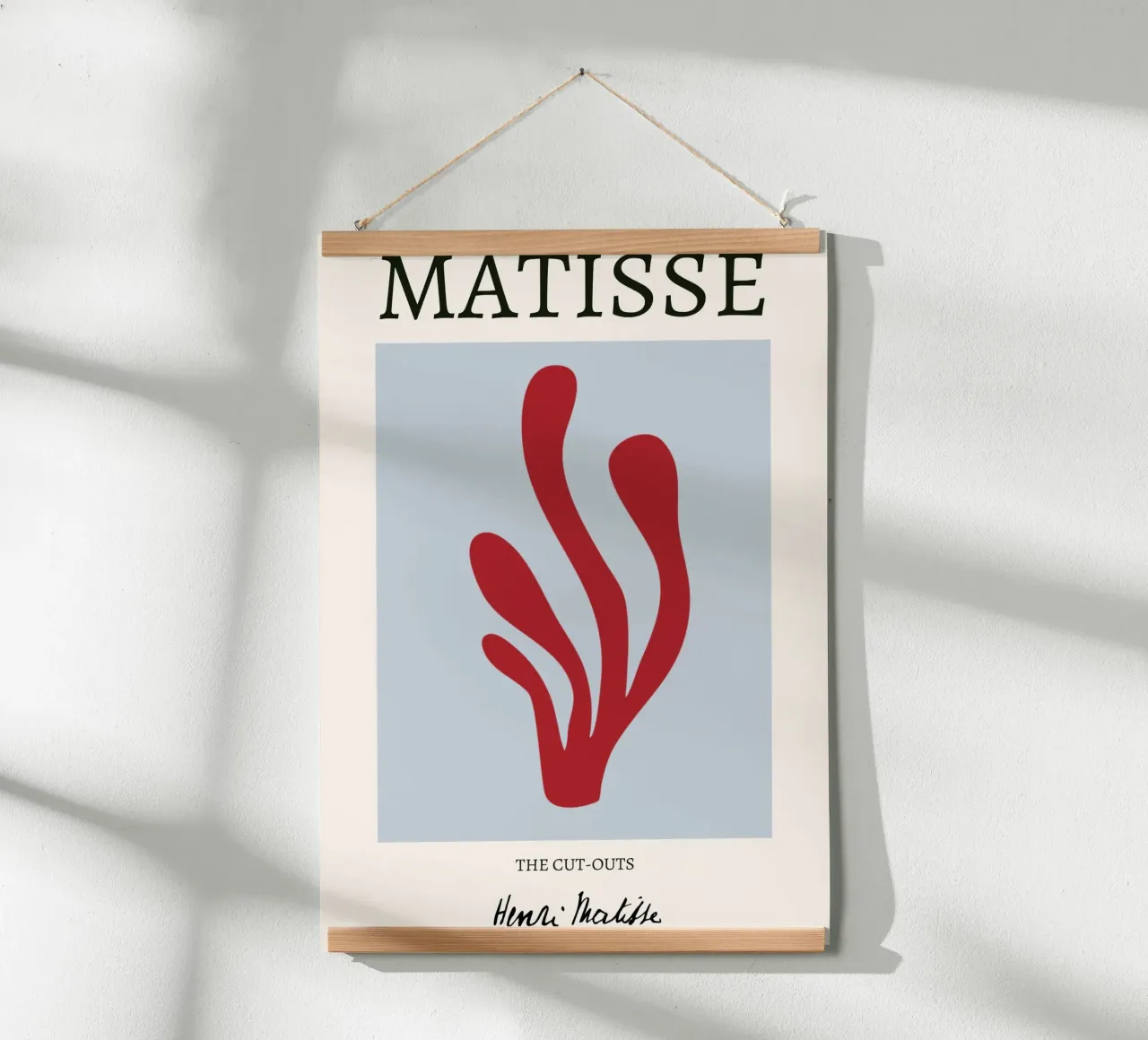Matisse "Die Ausschnitte" Rot fließend organisch abstrakt Hahnemühle von homdeco