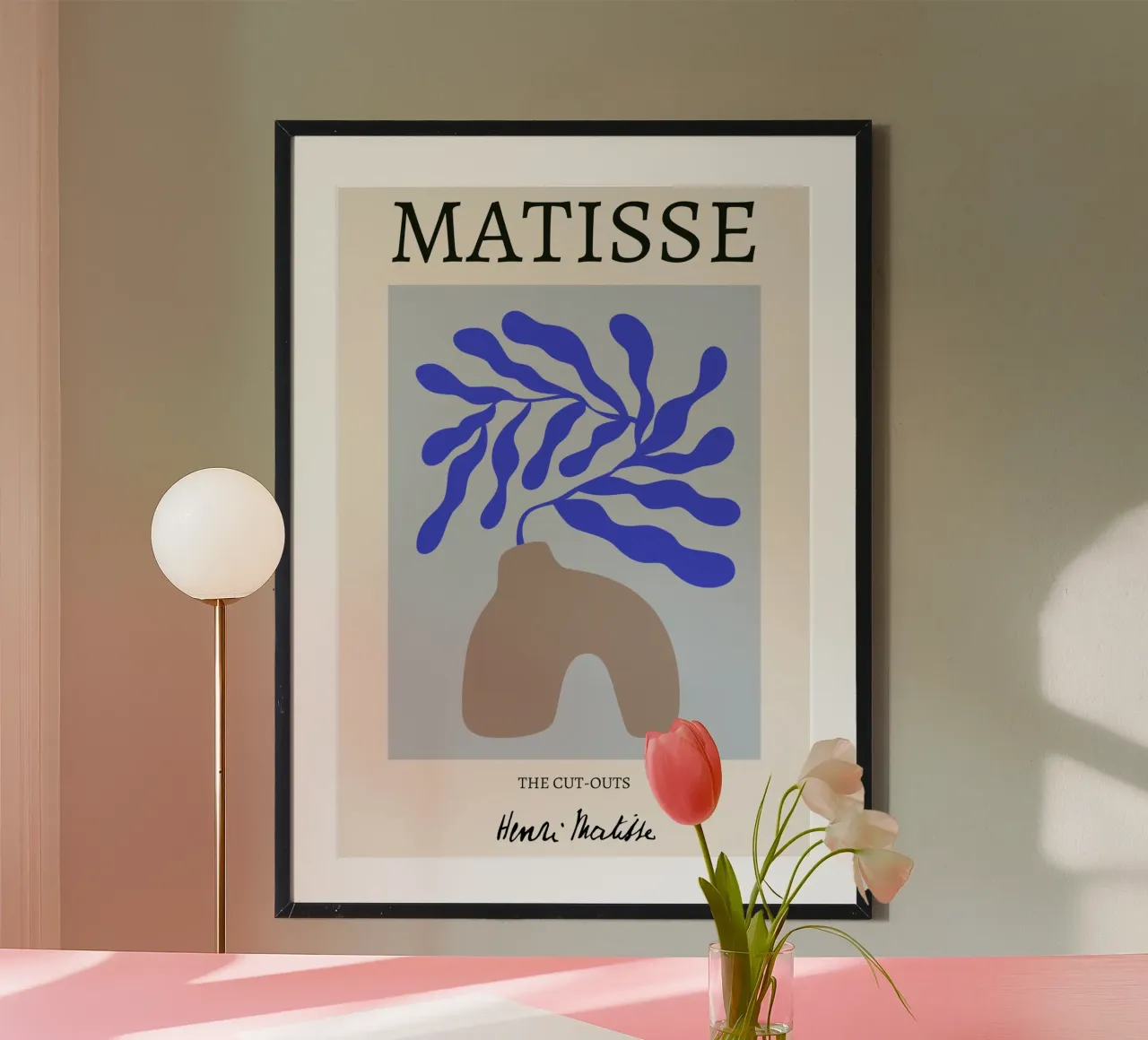 Matisse "Los recortes" Planta morada y jarrón Abstracto poster de homdeco