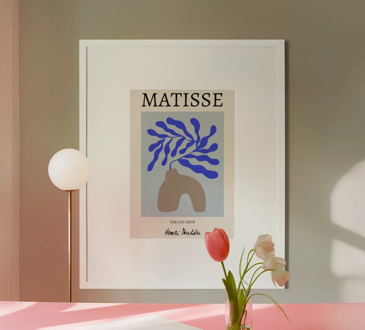 Matisse "Los recortes" Planta morada y jarrón Abstracto poster de homdeco