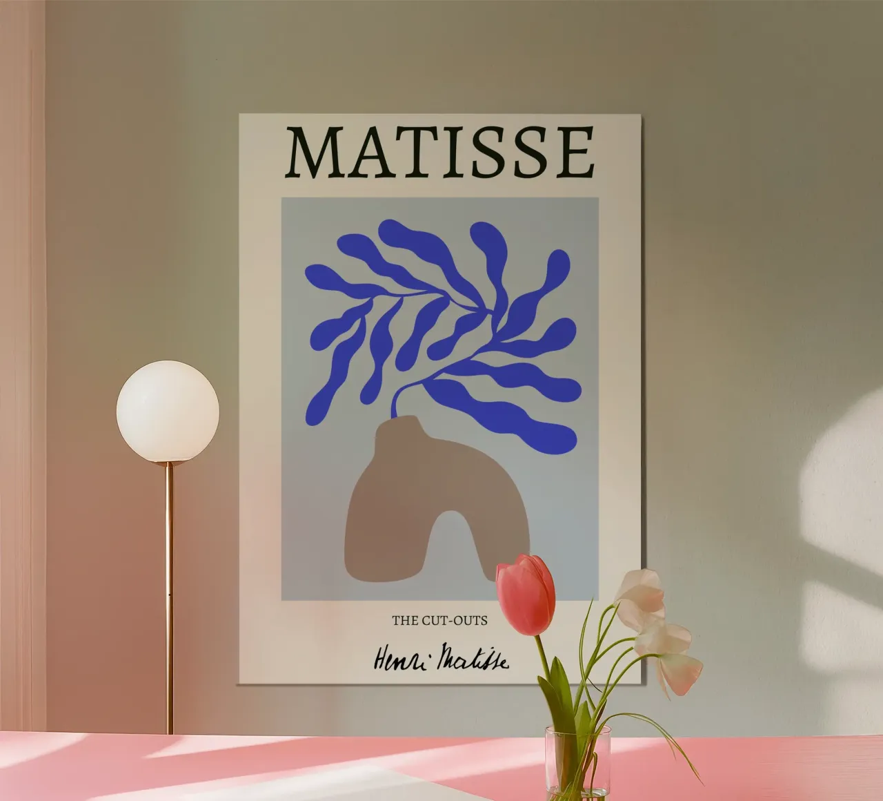 Matisse "Los recortes" Planta morada y jarrón Abstracto poster de homdeco