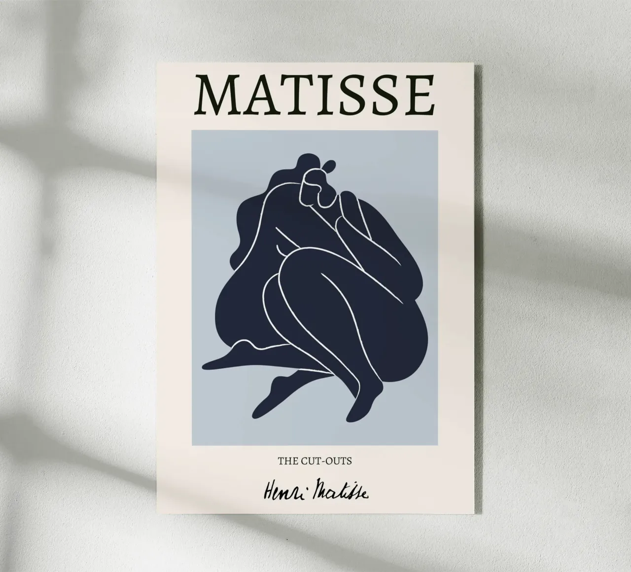 Matisse "Los recortables" Desnudo abstracto azul profundo metacrilato de homdeco