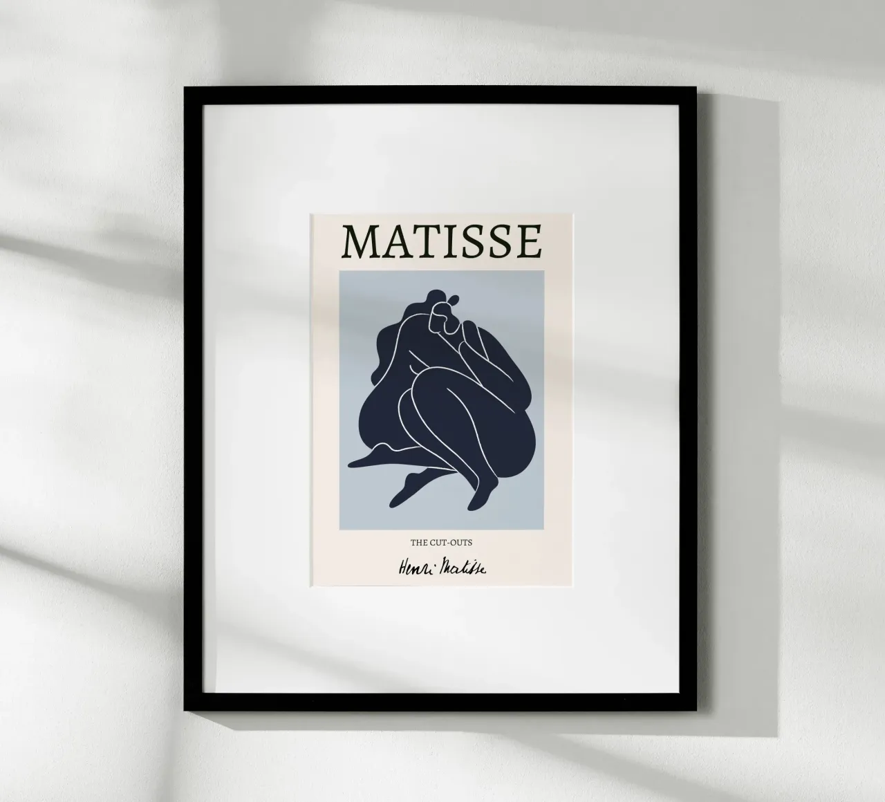 Matisse "Los recortables" Desnudo abstracto azul profundo poster de homdeco