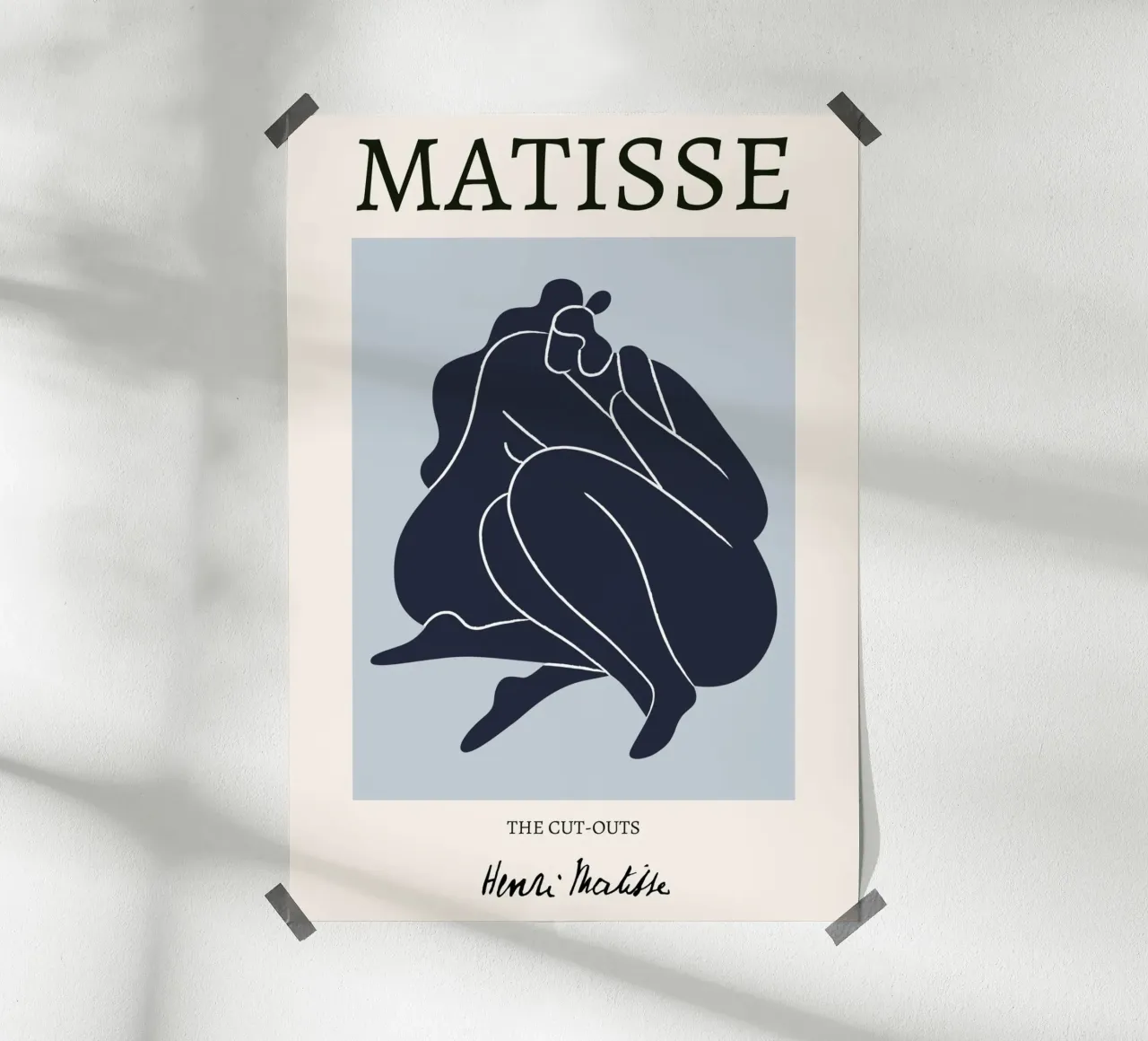 Matisse "Los recortables" Desnudo abstracto azul profundo poster de homdeco