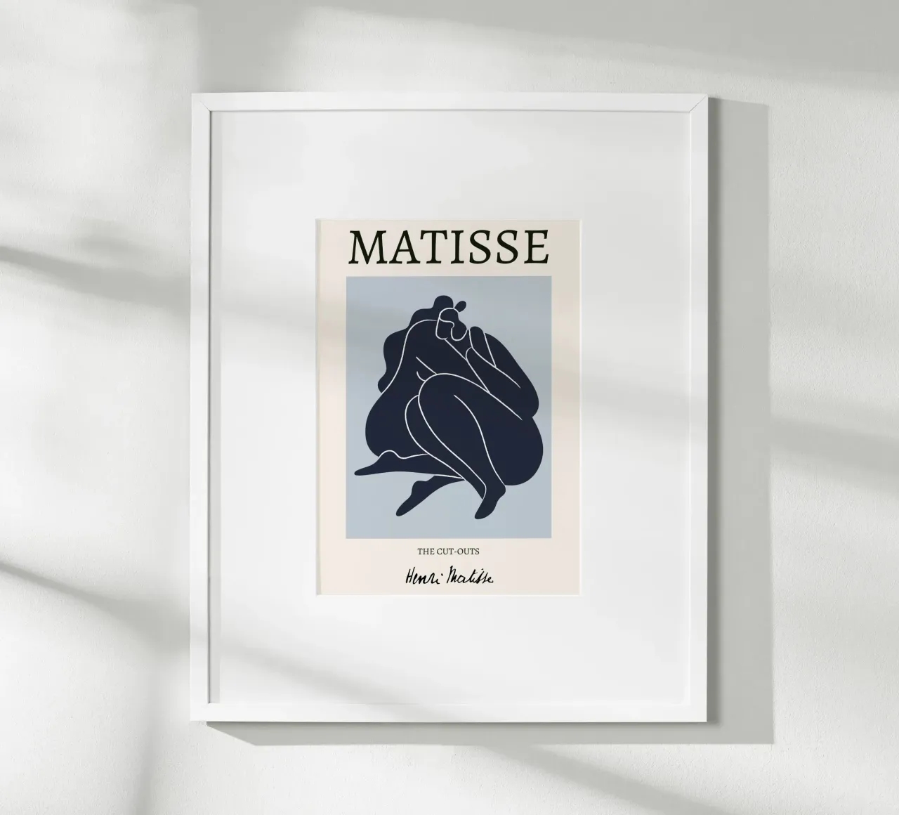 Matisse "Los recortables" Desnudo abstracto azul profundo poster de homdeco