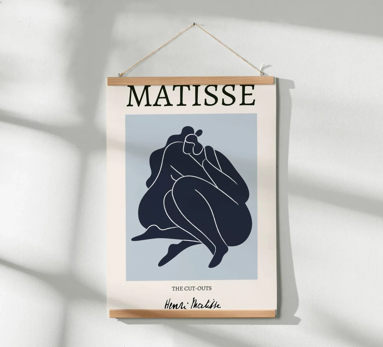 Matisse "Los recortables" Desnudo abstracto azul profundo poster de homdeco