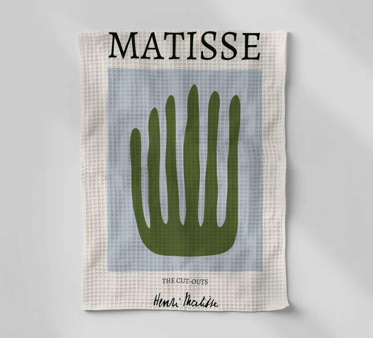 Matisse "The Cut-Outs" Palmier vert olive abstrait torchon de homdeco