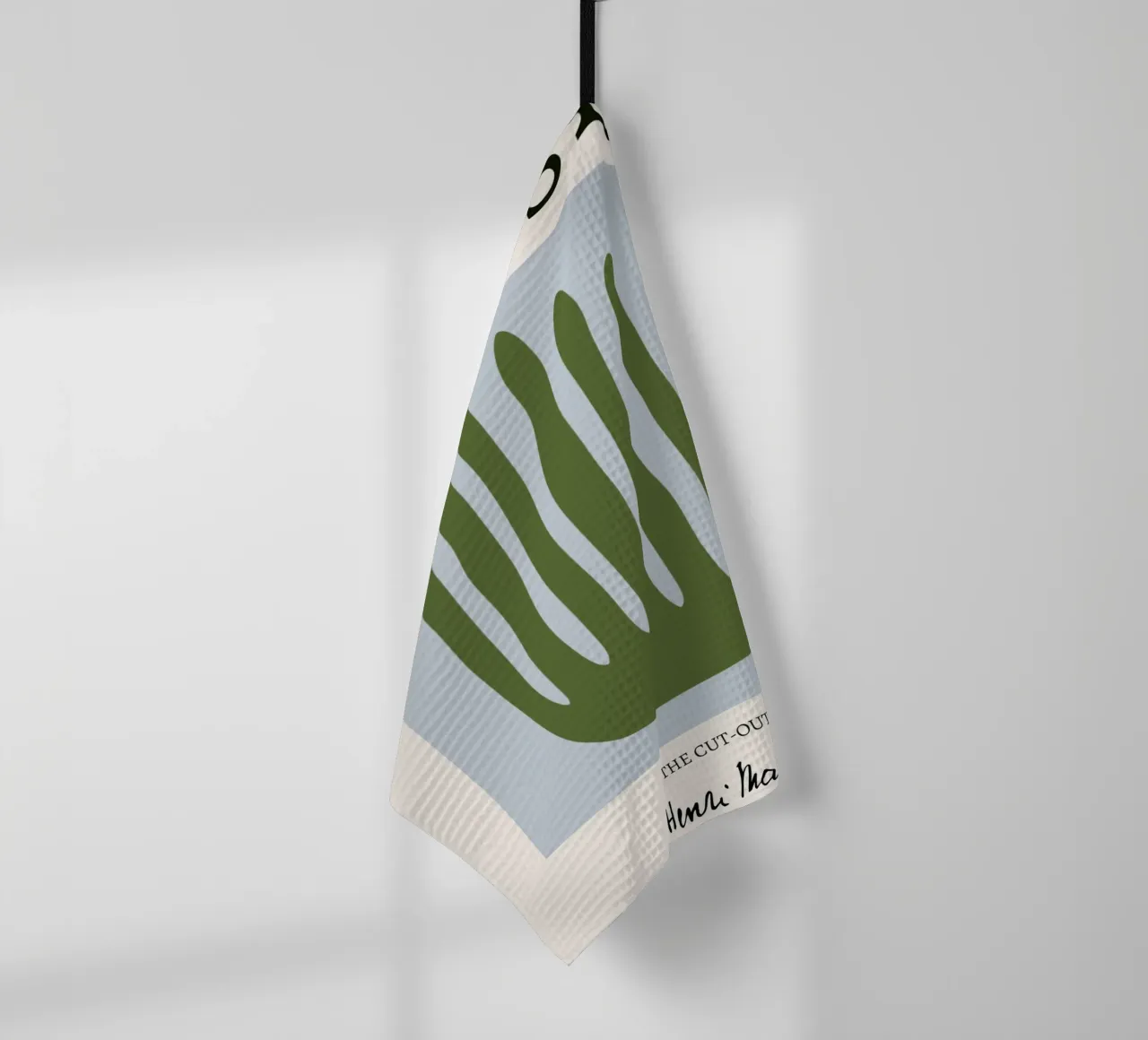 Matisse "The Cut-Outs" Palmier vert olive abstrait torchon de homdeco