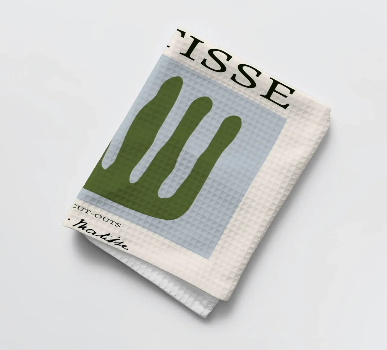 Matisse "The Cut-Outs" Palmier vert olive abstrait torchon de homdeco