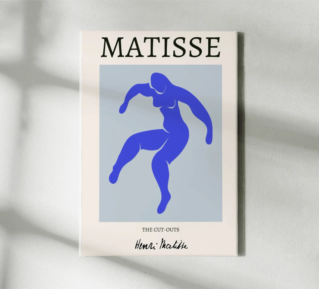 Matisse "The Cut-Outs" Dynamic Blue Nude Poster canvas by homdeco