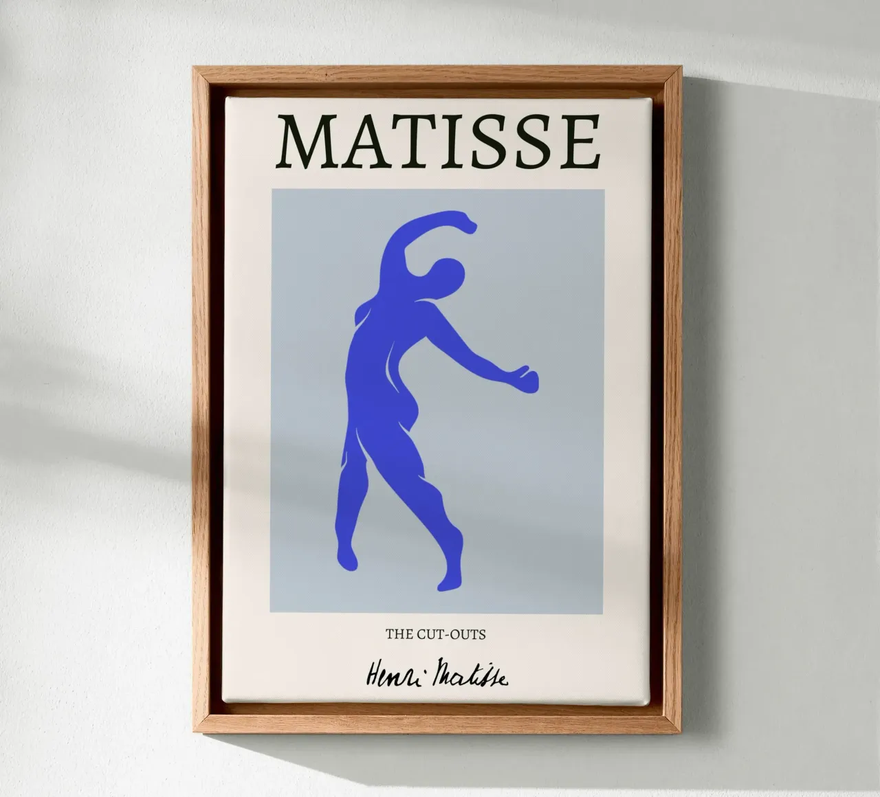 Matisse "The Cut-Outs" Dynamic Blue Figure Poster canvas by homdeco