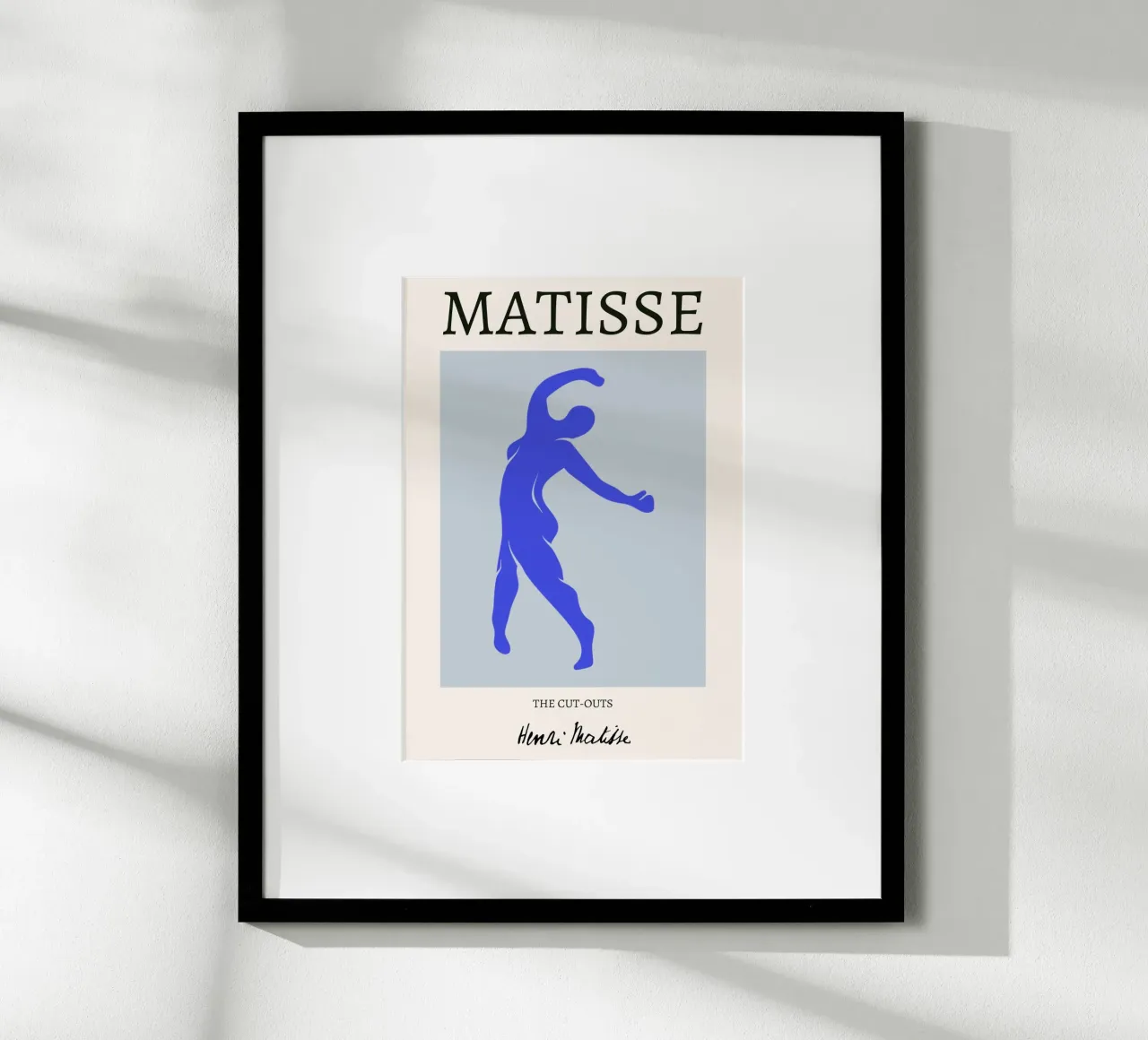 Matisse "Die Ausschnitte" Dynamische blaue Figur Poster Poster von homdeco