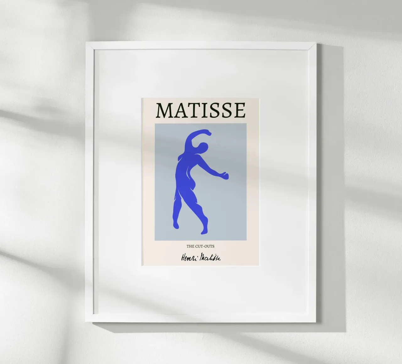 Matisse "Die Ausschnitte" Dynamische blaue Figur Poster Poster von homdeco