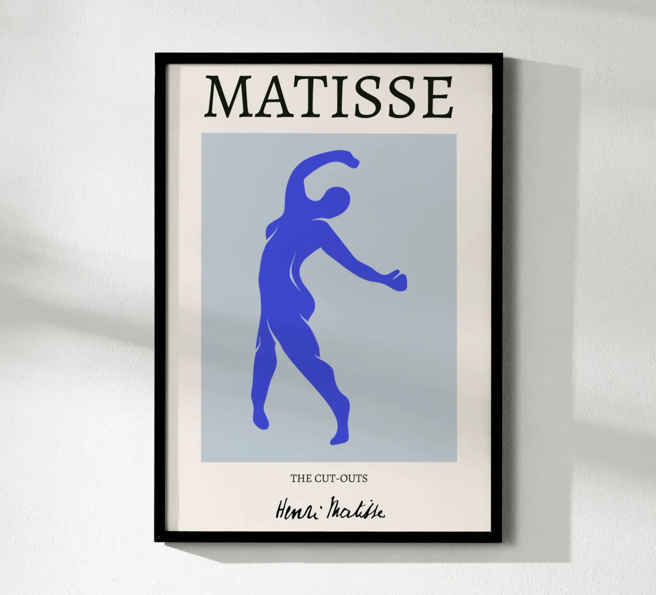 Matisse "Die Ausschnitte" Dynamische blaue Figur Poster Poster von homdeco