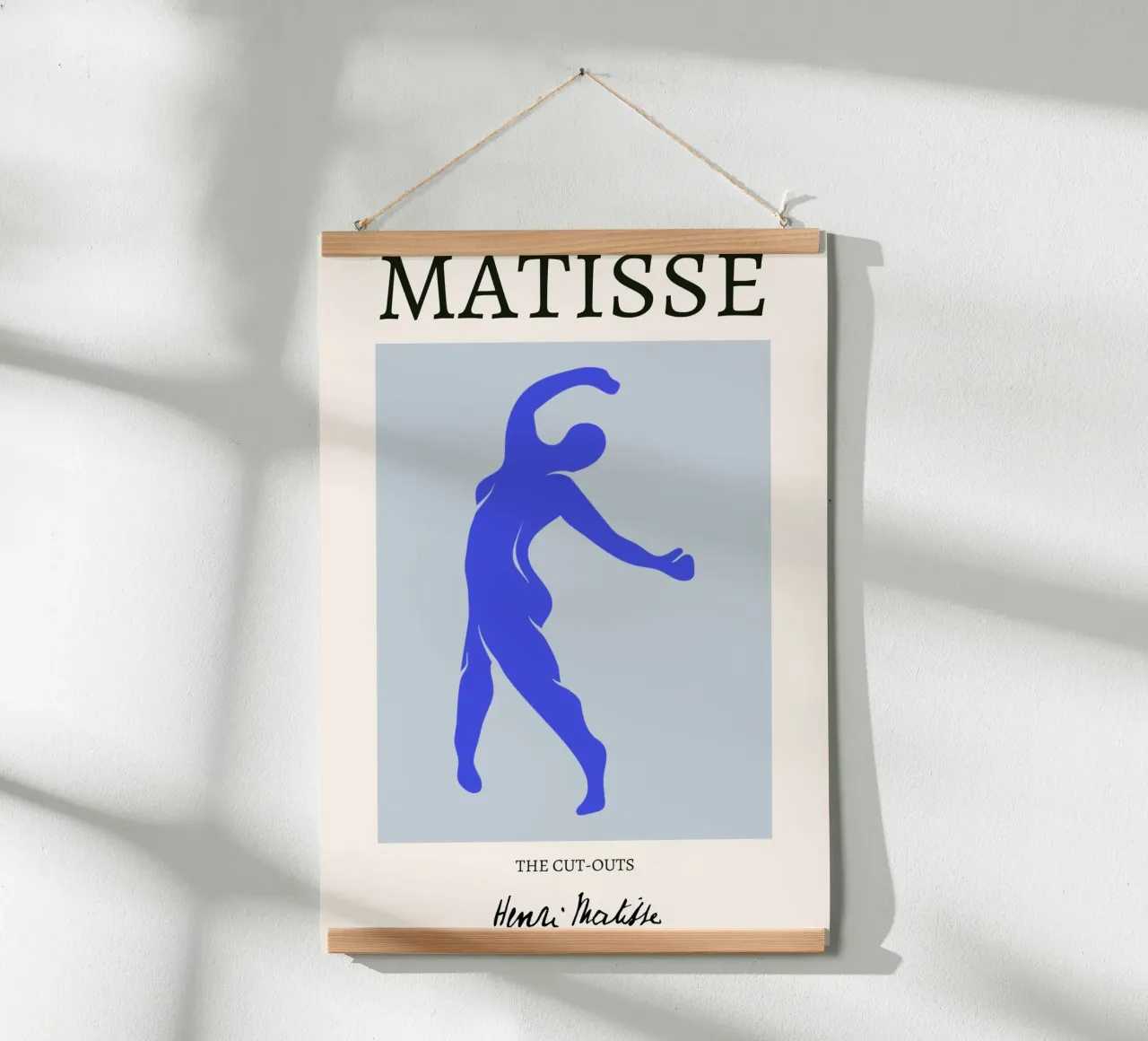 Matisse "Die Ausschnitte" Dynamische blaue Figur Poster Poster von homdeco