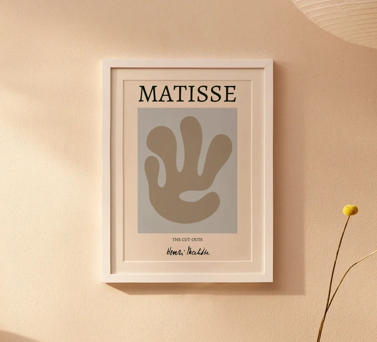 Matisse "Die Ausschnitte" Taupe Organic Abstract Poster von homdeco