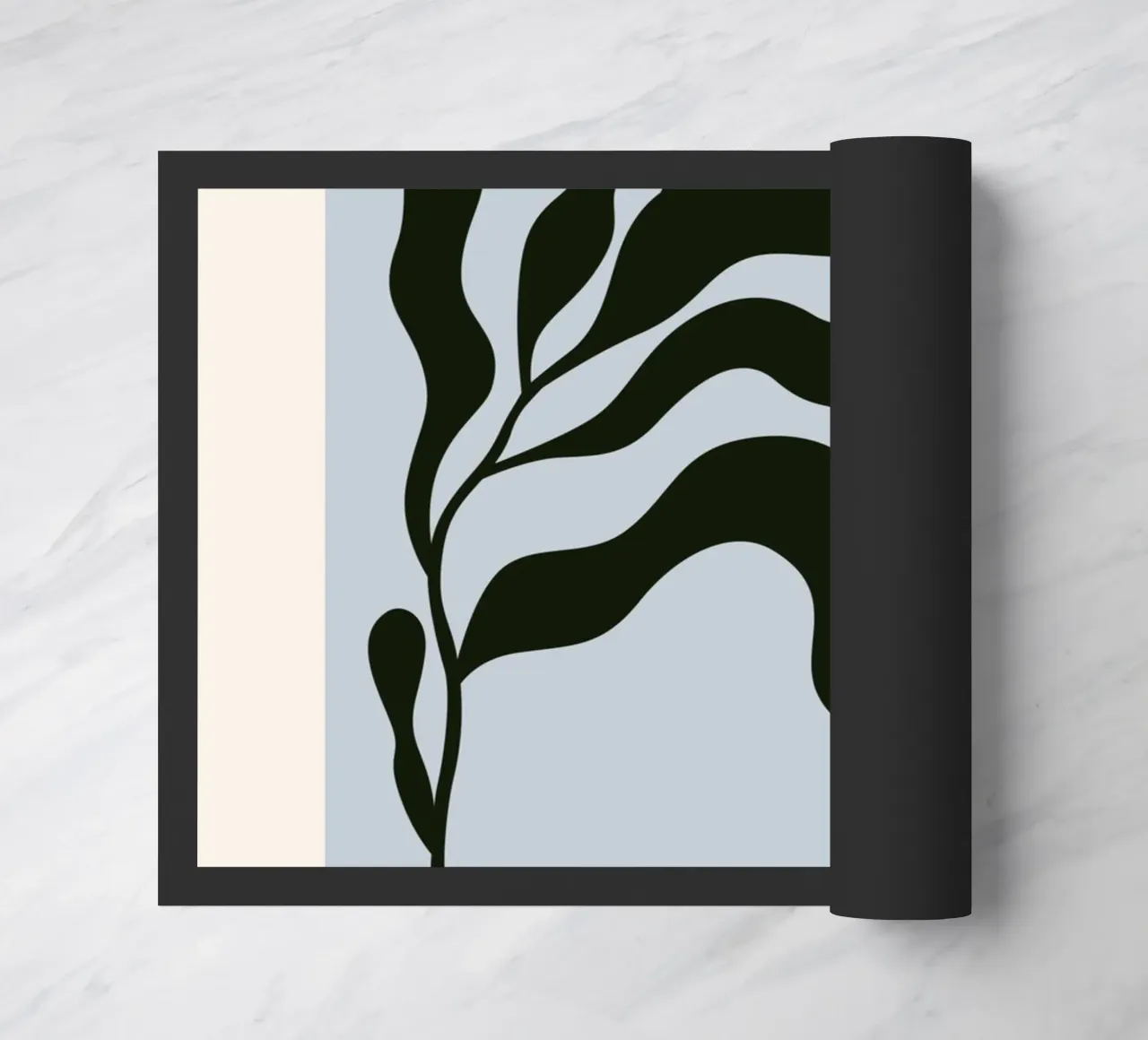 Matisse "Los recortes" Abstracto de algas negras felpudo de homdeco