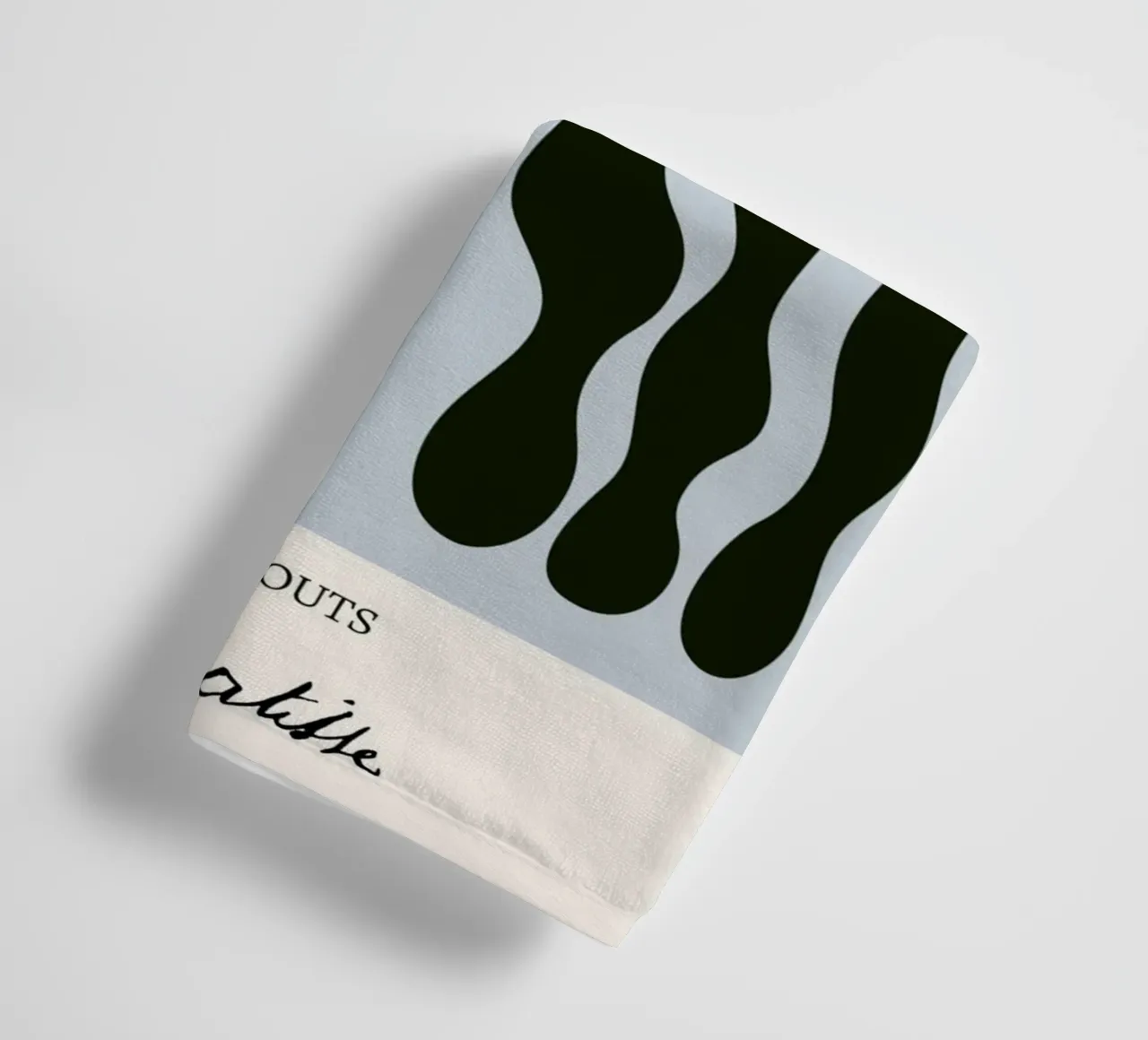 Matisse "I ritagli" Alga nera astratta asciugamano da bagno da homdeco