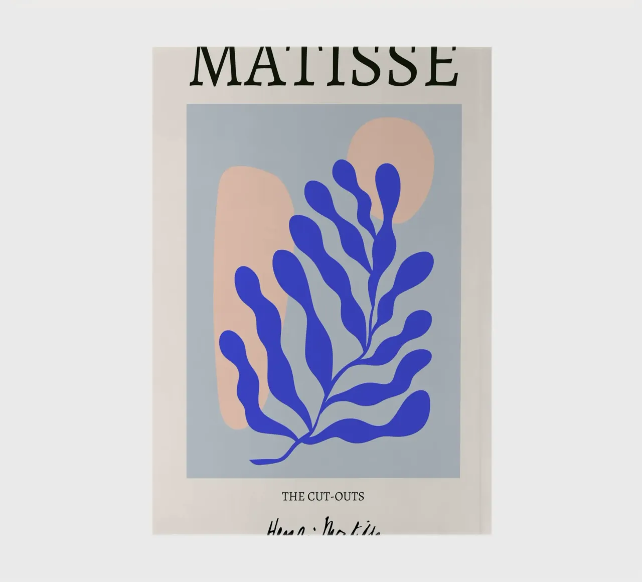 Matisse "The Cut-Outs" Blue Leaf & Peach Forms Abstract notebook by homdeco