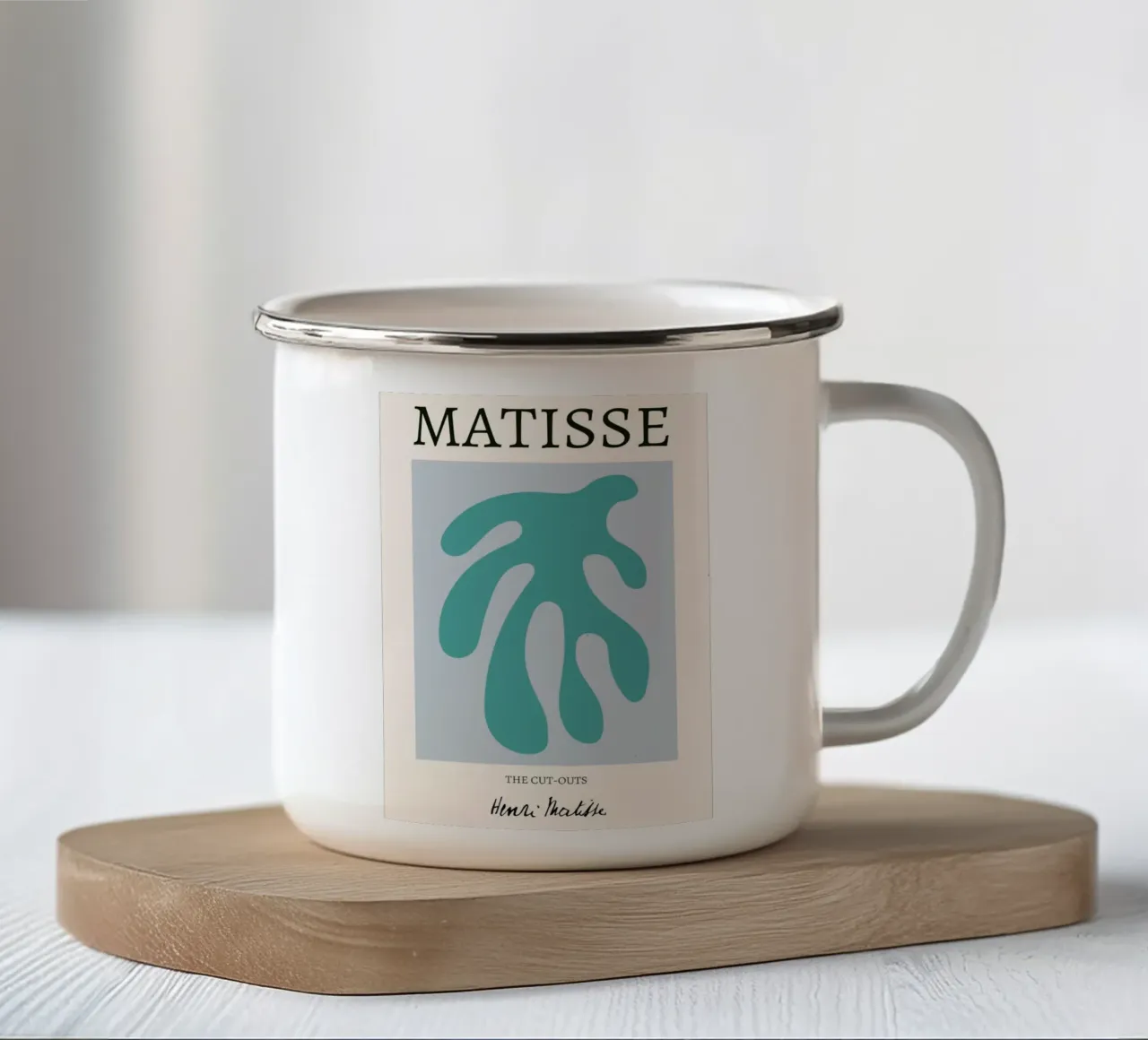 Matisse Abstract Leaf Cut-Out Moderne Kunstdruk emaille mok van homdeco